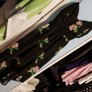 Black floral dress